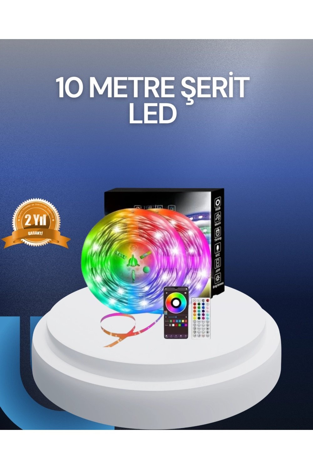 10 Metre Usb Smart Şerit Led Kumandalı Telefon Kontrollü