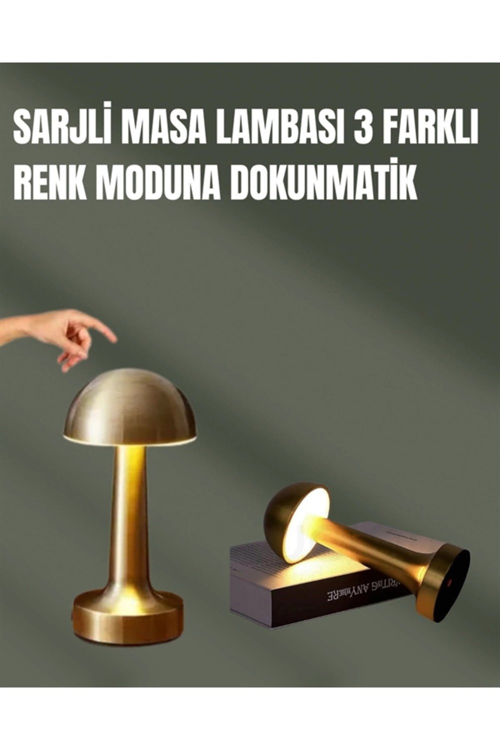 %100 Kademeli Ayarlanabilir Işık – USB Şarjlı Masa Lambası
