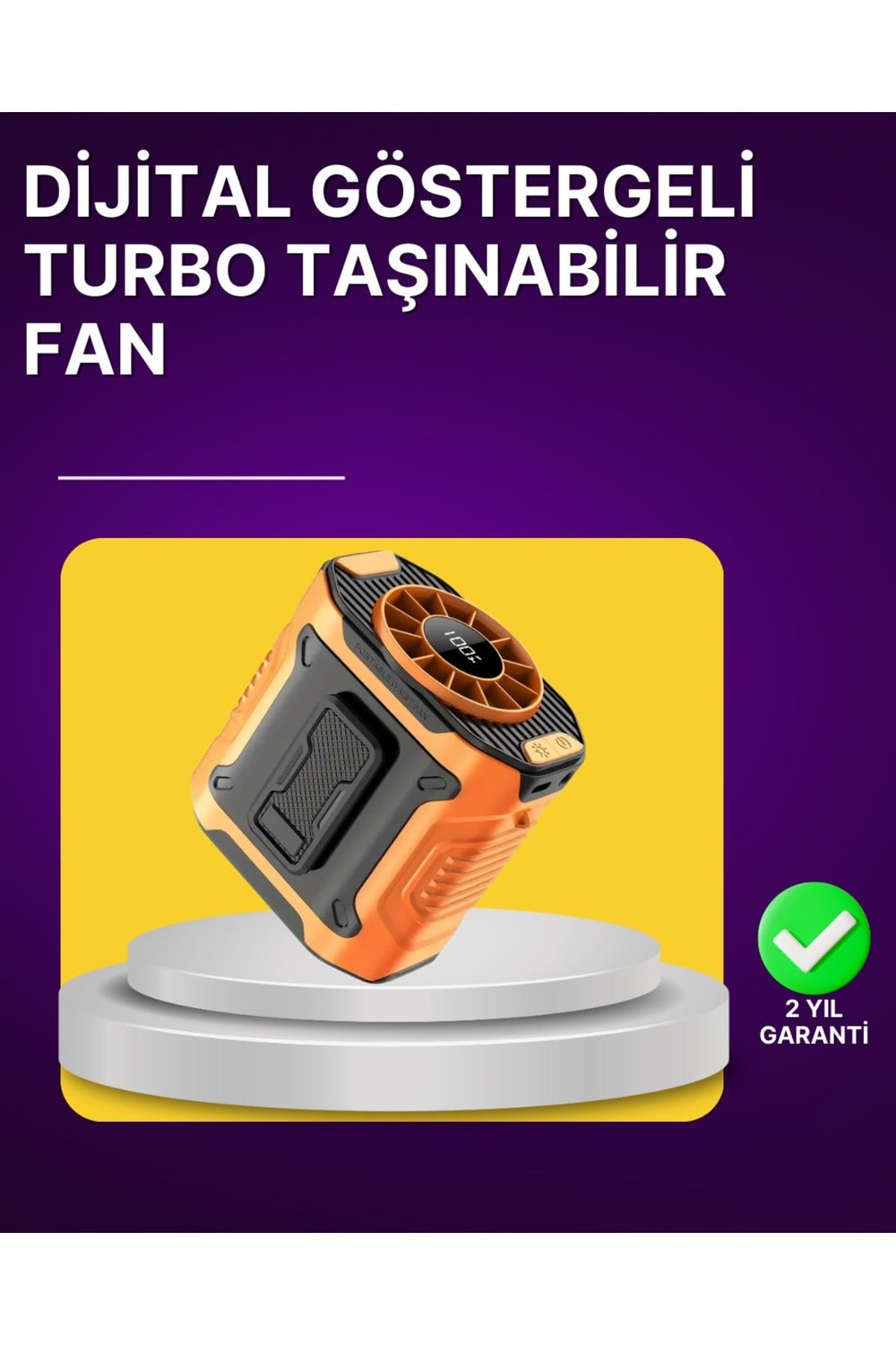 100 Kademeli Hız Ayarlı Taşınabilir Bel ve Boyun Fanı