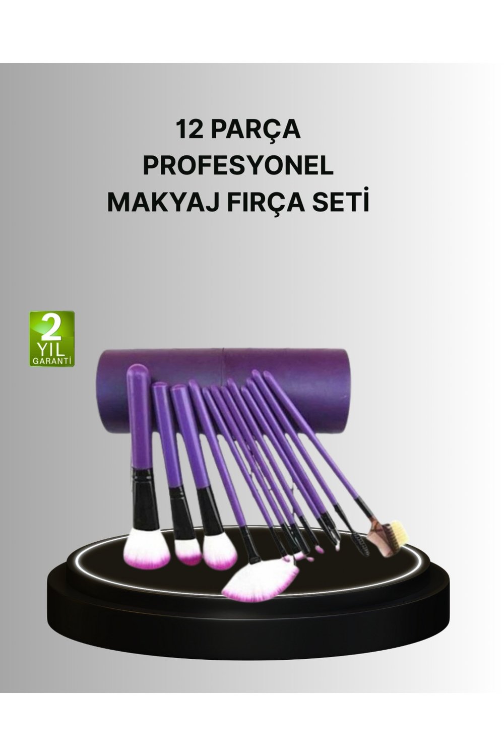 12’li Makyaj Fırça Seti Fondöten Allık Far Karıştırma İçin Tam Uyumlu