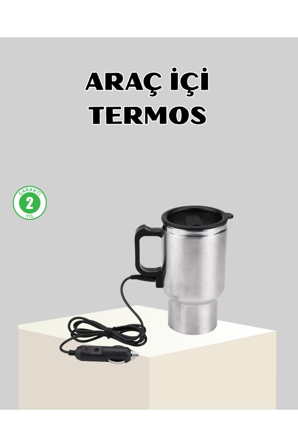 12W Araç Tipi Su Isıtıcı Kupa Bardak Pratik Isıtmalı