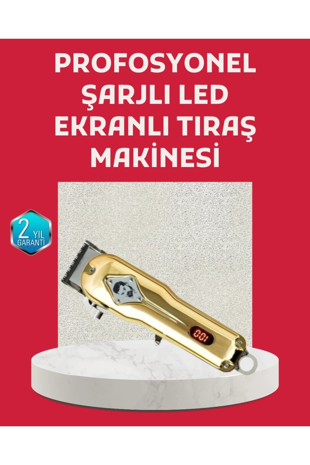 1800 mAh Bataryalı Uzun Kullanım Süreli Şarjlı Tıraş Makinesi