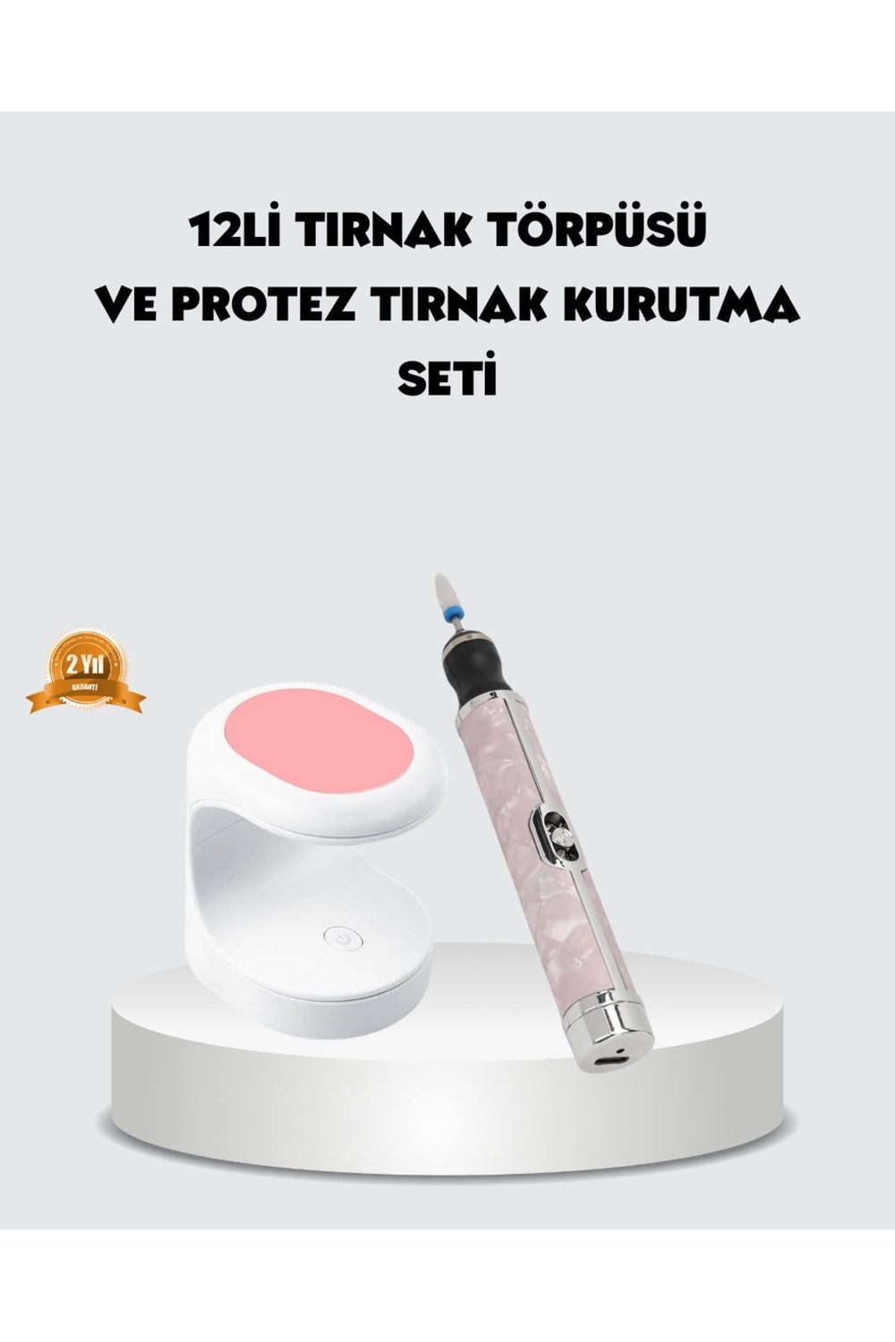 20.000 RPM Tırnak Matkabı + Mini LED Oje Kurutma Cihazı Seti