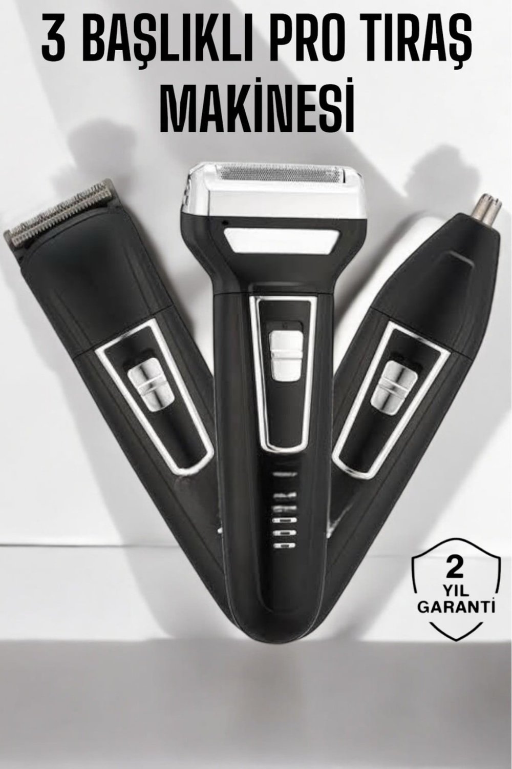 3 Başlıklı Profesyonel Tıraş Makinesi