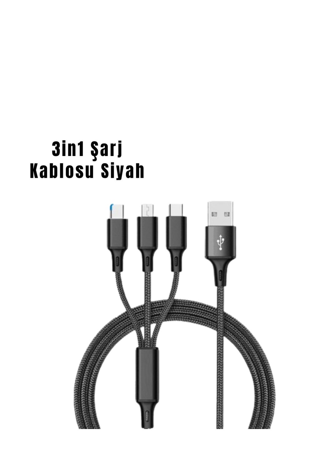 3’ü 1 Arada Hızlı Şarj Kablosu
