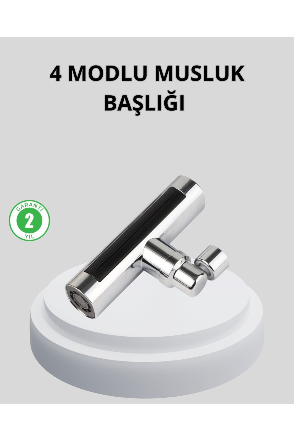 360° Dönebilen Musluk Başlığı 4 Fonksiyonlu Su Tasarruflu ve Dayanıklı