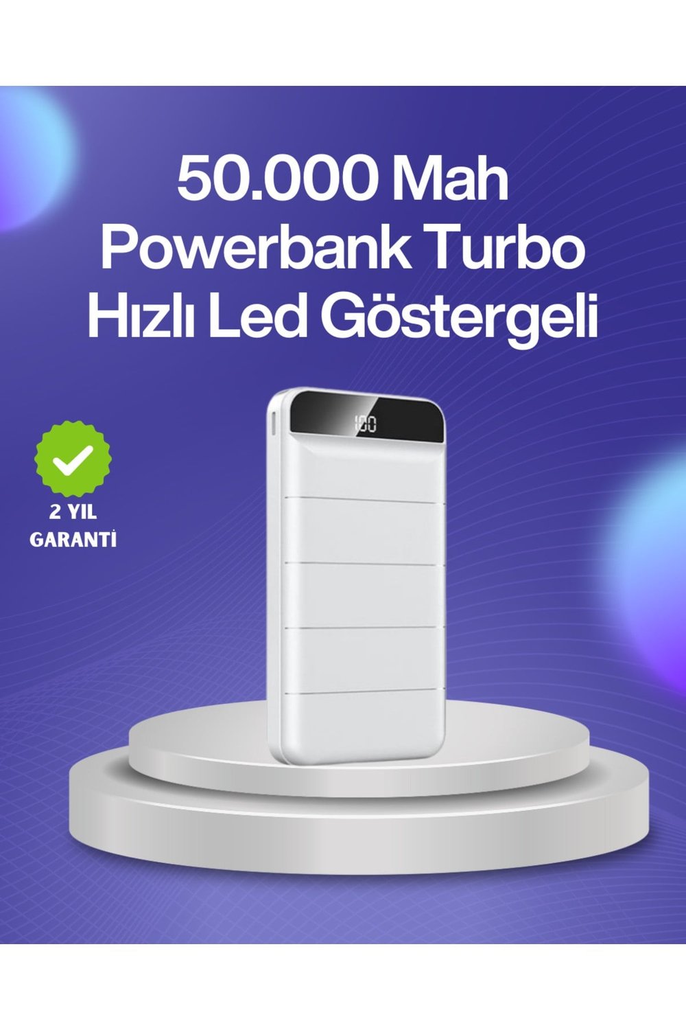 4 Cihazı Aynı Anda Şarj Edebilen Güçlü Powerbank 50000 mAh
