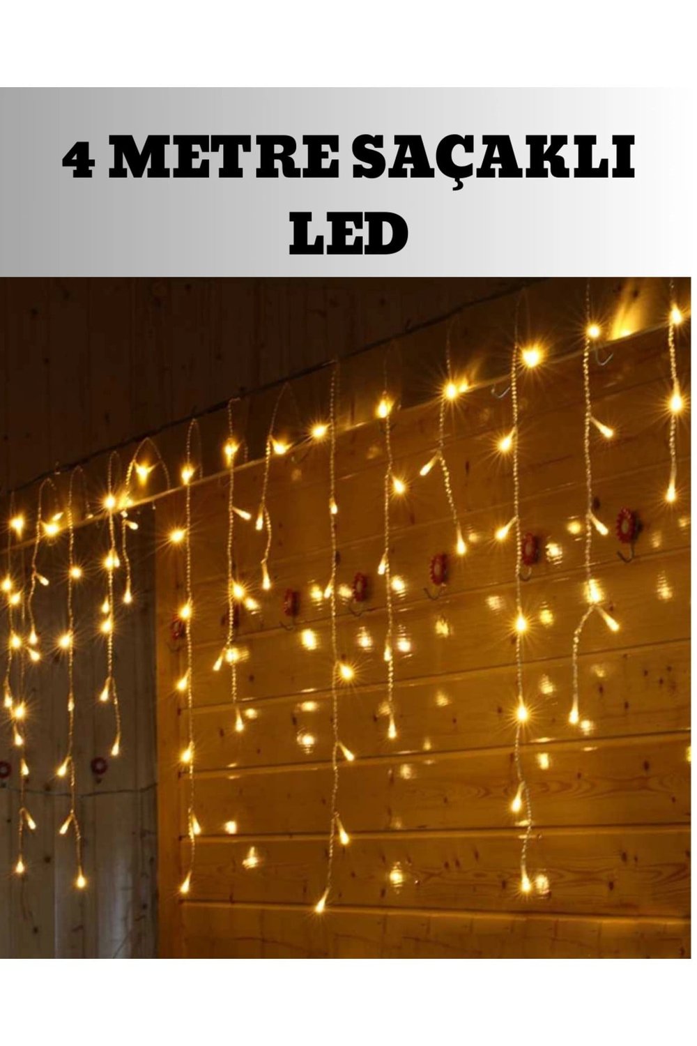 4 Metre Şelale Led Işık Perdesi Dekoratif