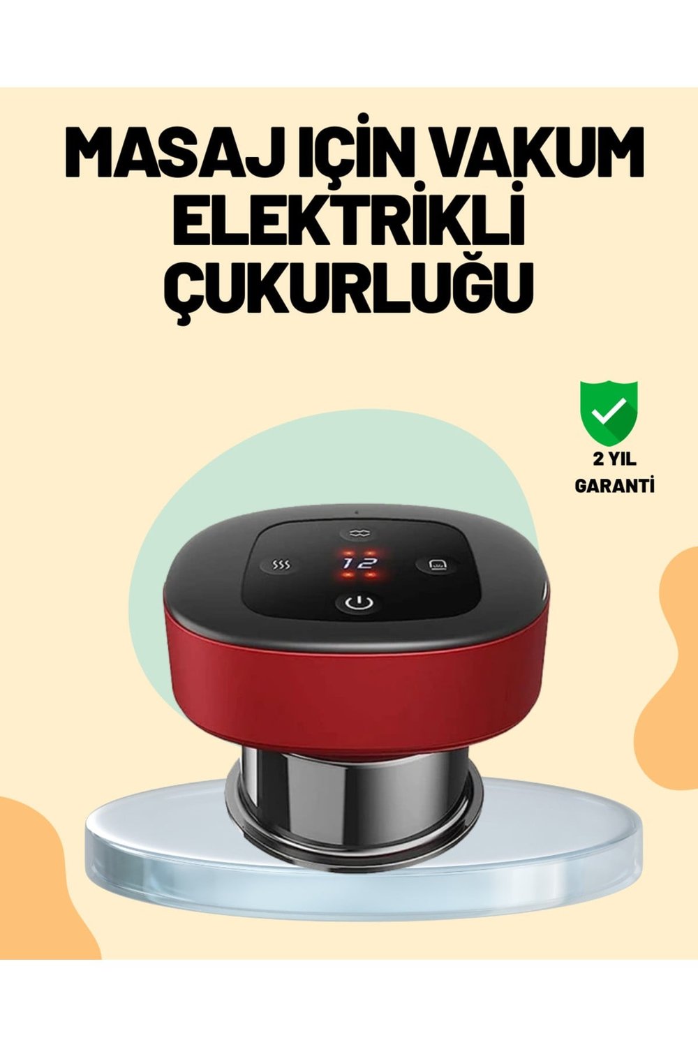 4’ü 1 Arada Elektrikli Çukurluk Masaj Seti Isı Masaj ve Kırmızı Işık