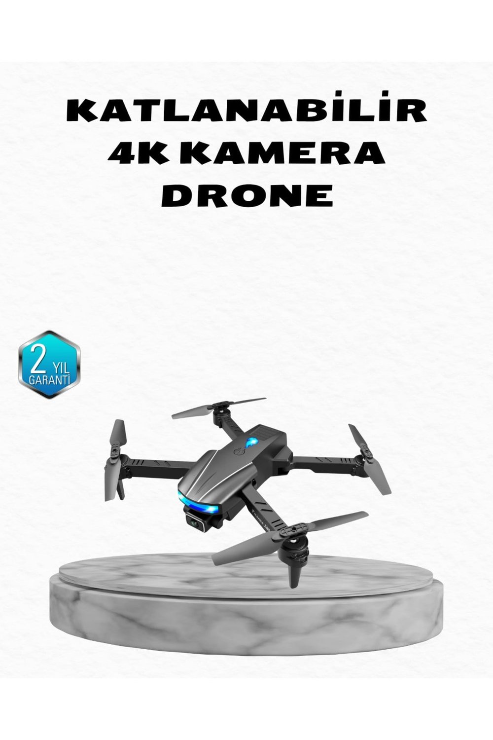 4K Kamera Özellikli Katlanabilir Drone Wi-Fi ve Yükseklik Sabitlemeli