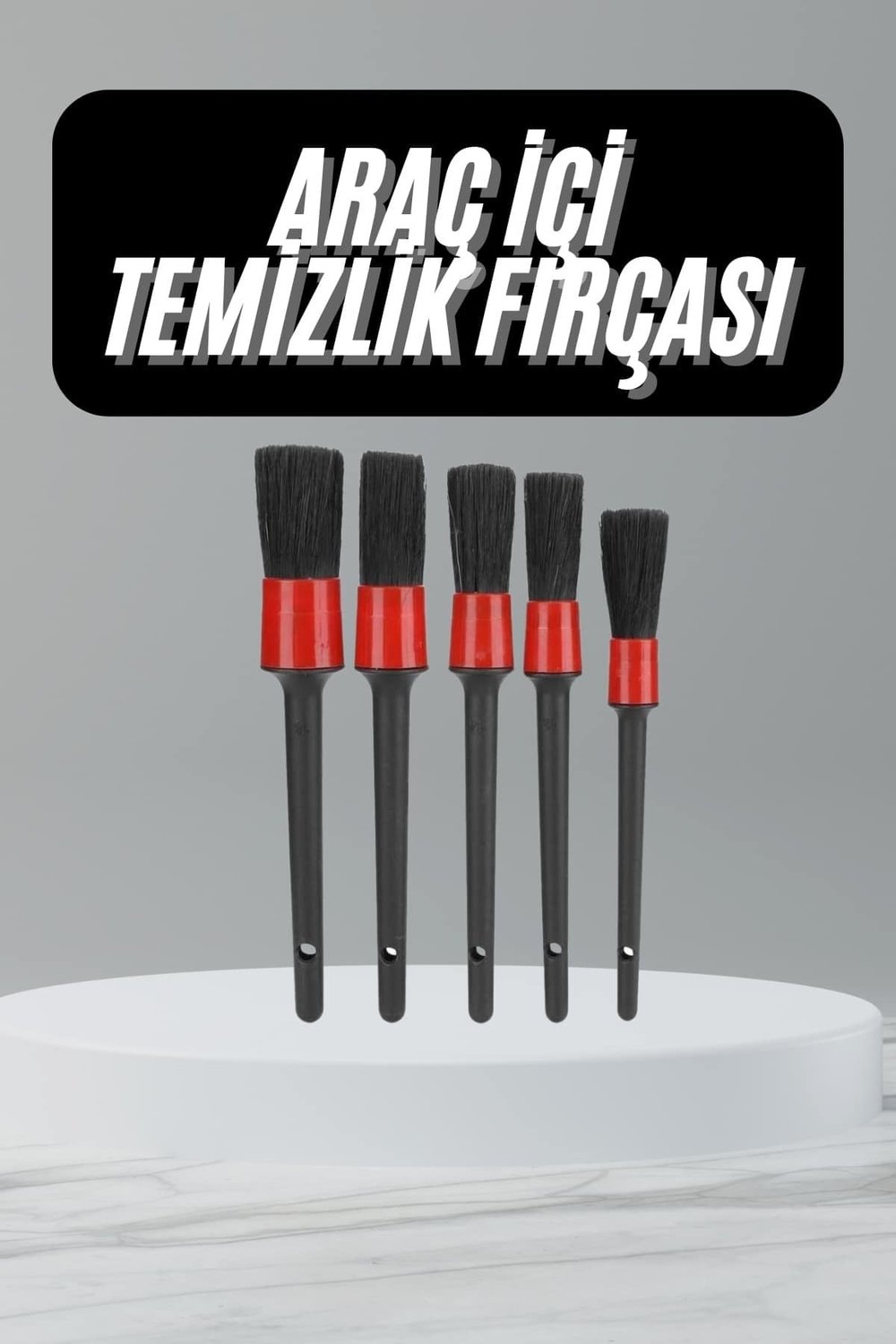 5 Adet Oto Detaylı Temizleyici Araç İçi Temizlik Fırça Seti Koltuk Döşeme Kapı Toz Alma Fı