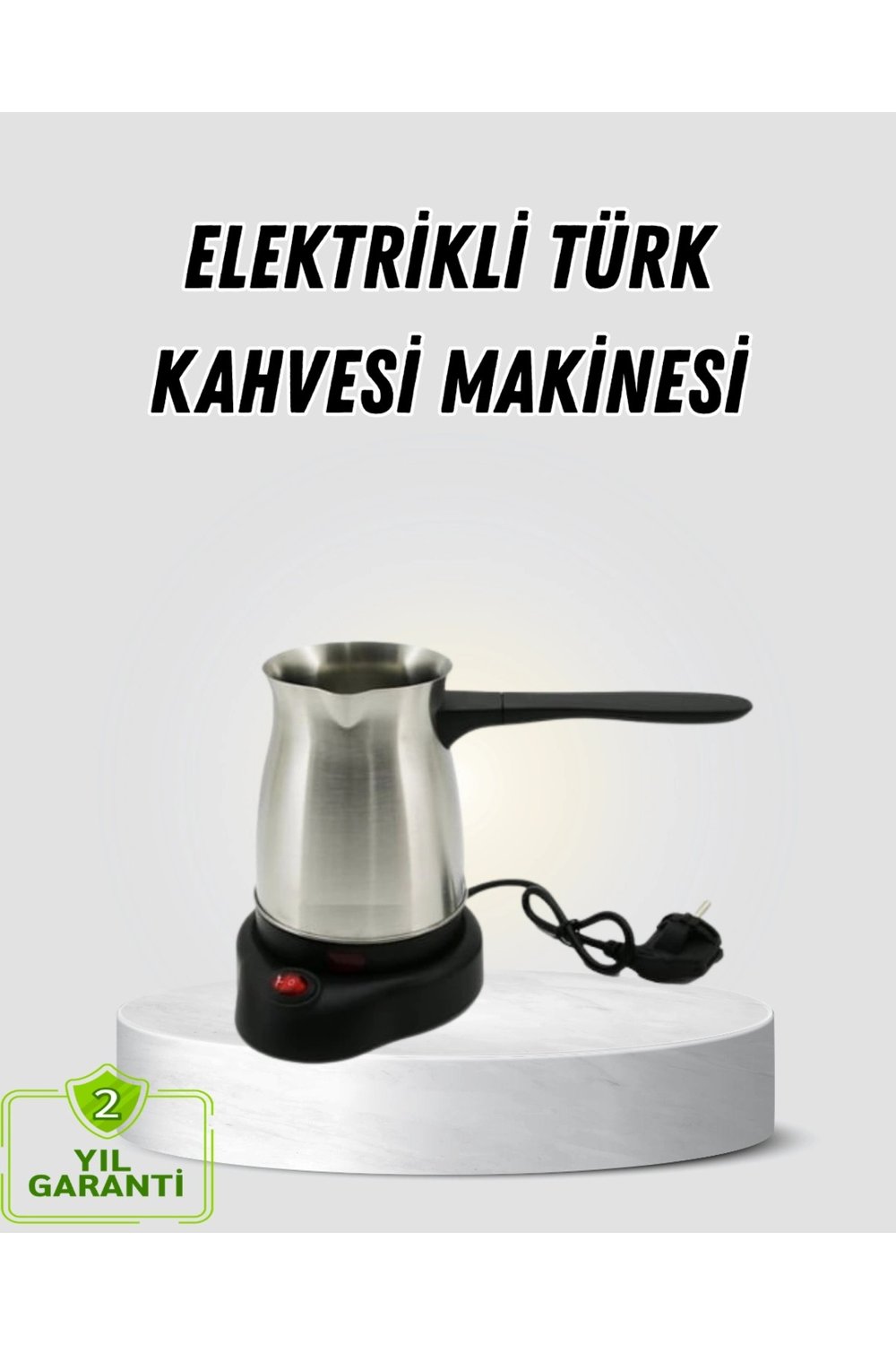 800W Paslanmaz Elektrikli Cezve Gizli Rezistans ve Ergonomik Kulp