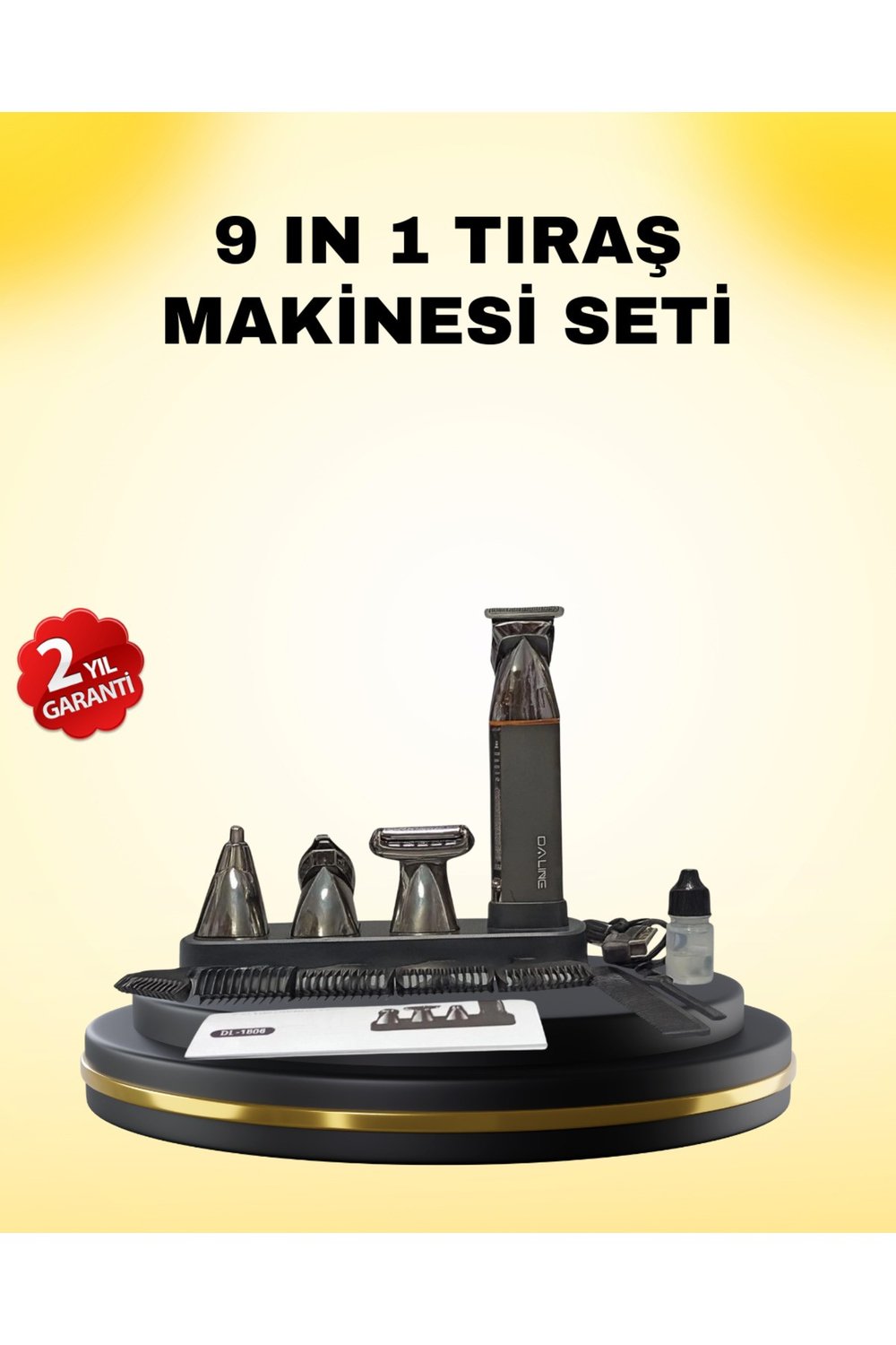 9’u 1 Arada Bakım Seti Güçlü Motorlu Saç Sakal Burun Kulak Trimmer