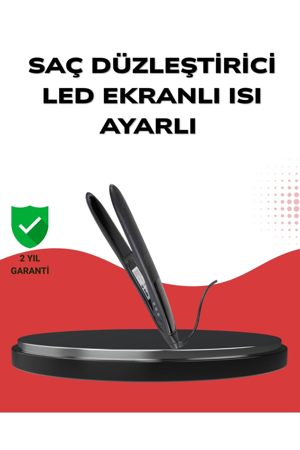 A Kalite Orijinal 2025 Isı Ayarlı Titanyum Seramik Plakalı Profesyonel Saç Düzleştirici