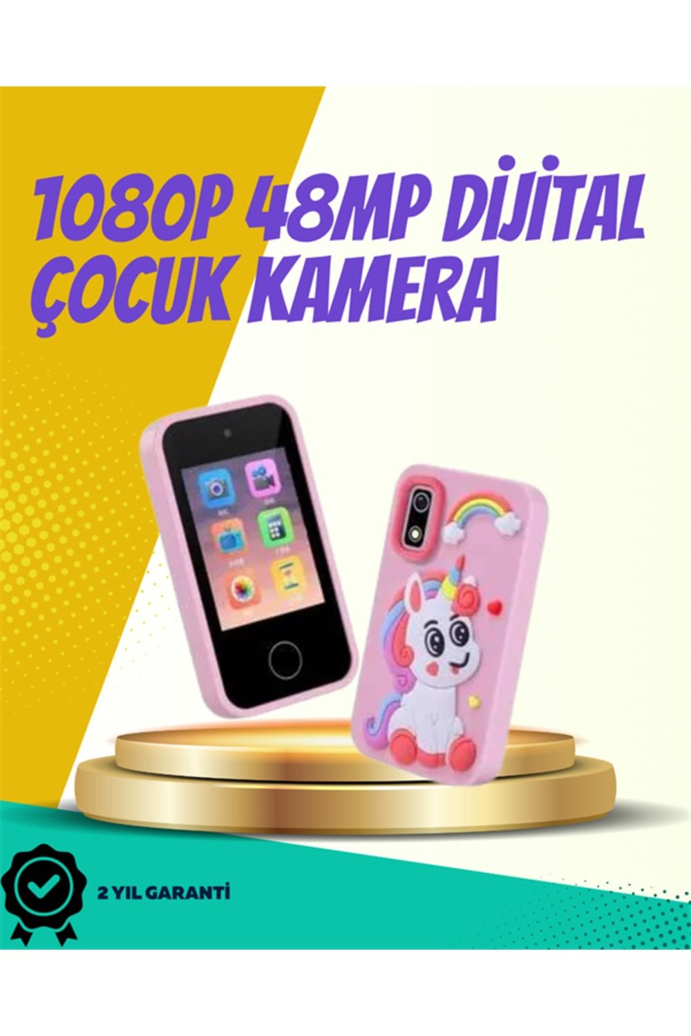 ABS + Silikon Gövdeli Dayanıklı Çocuk Kamerası – Güvenli Malzeme, Şok Emici Tasarım