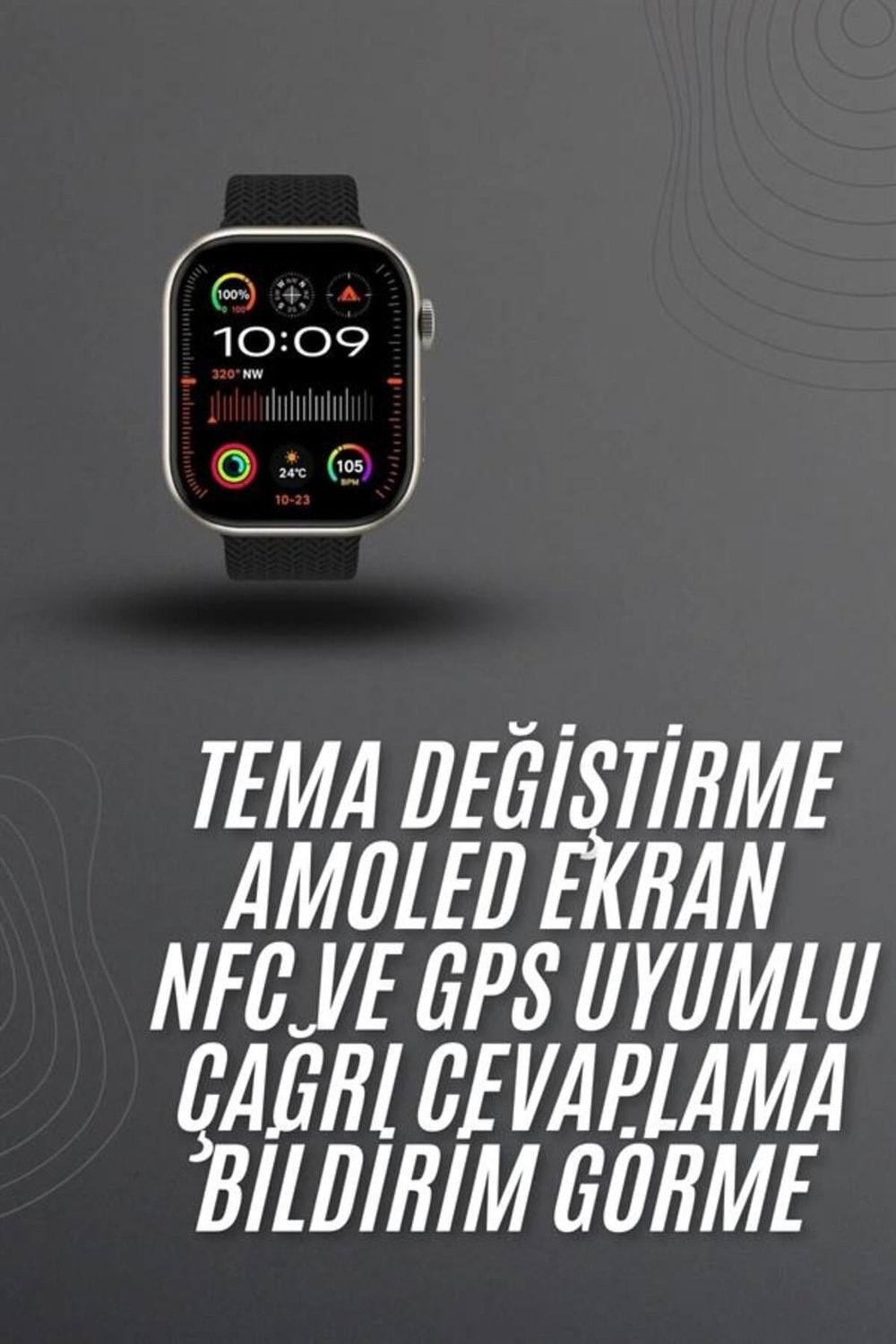 Akıllı saat 2.02 inch Nabız Ölçer Arama Konuşma Müzik Dinleme