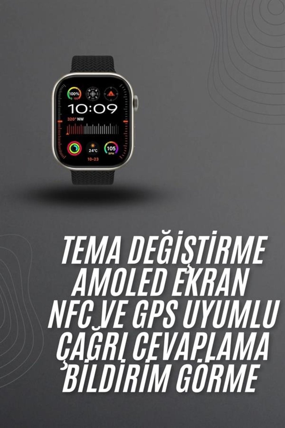 Akıllı saat 2.02 inch Nabız Ölçer Arama Konuşma Müzik Dinleme