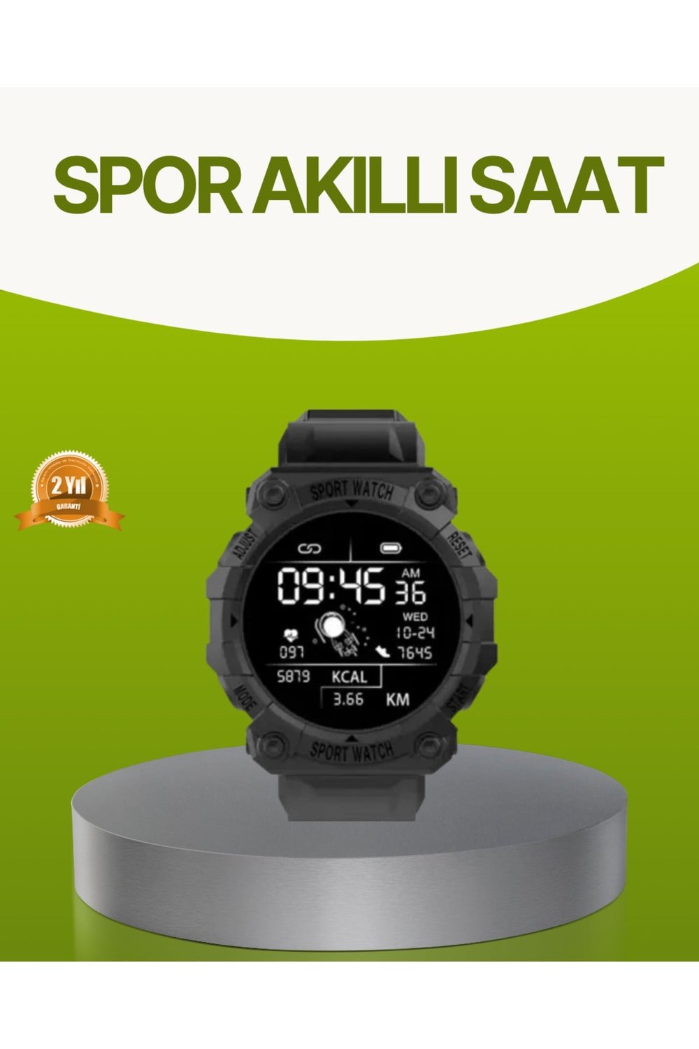 Akıllı Spor Saat – Nabız Ölçer, Adım Sayar ve Kalori Takipli