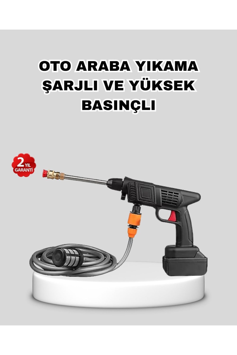 Akülü Araba Yıkama Makinesi 21V Güçlü Basınçlı ve Çift Akülü Taşınabilir