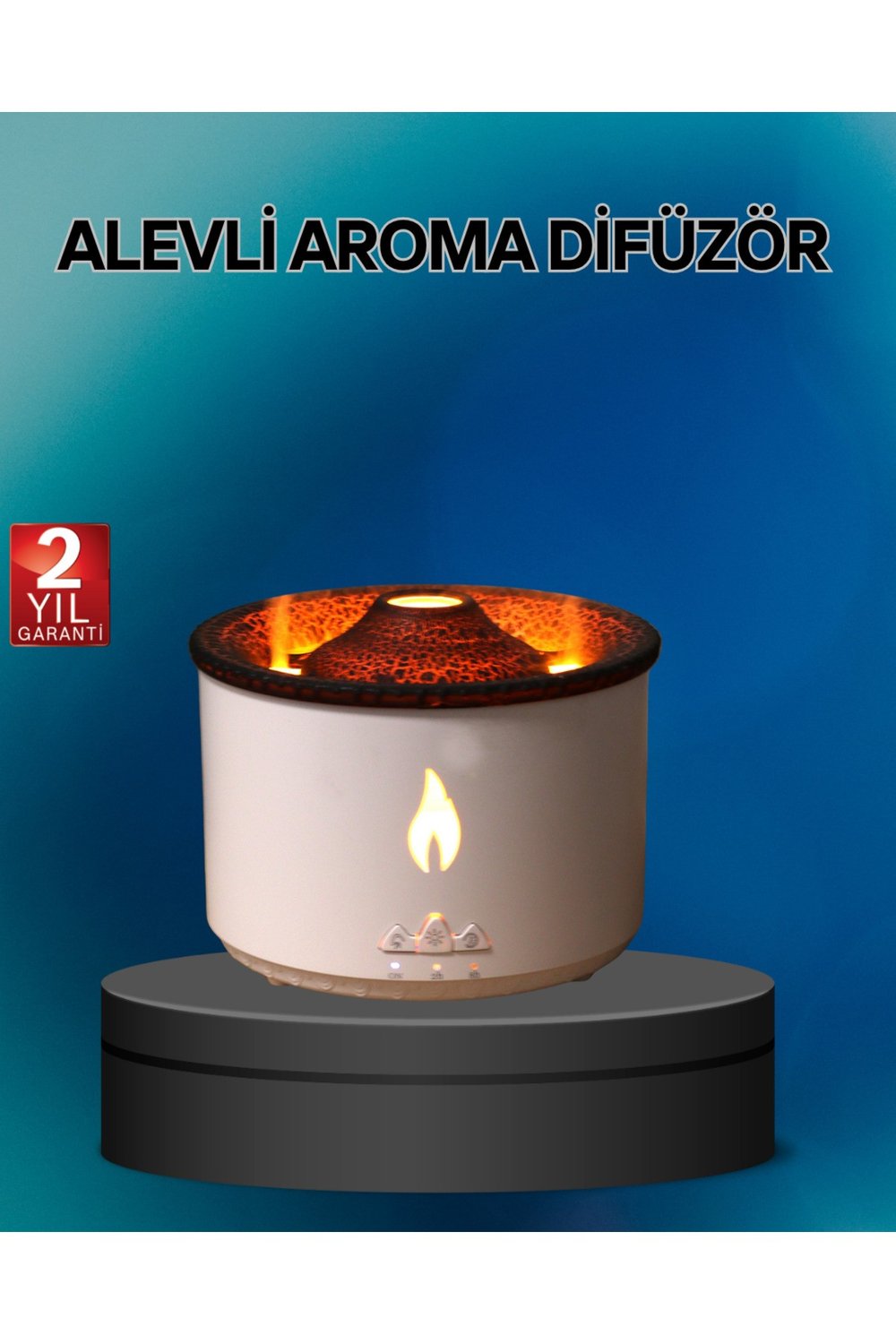 Alev Efektli Buhar Makinesi – Aromaterapi Nemlendirme Ve Işık Modlu Tasarım