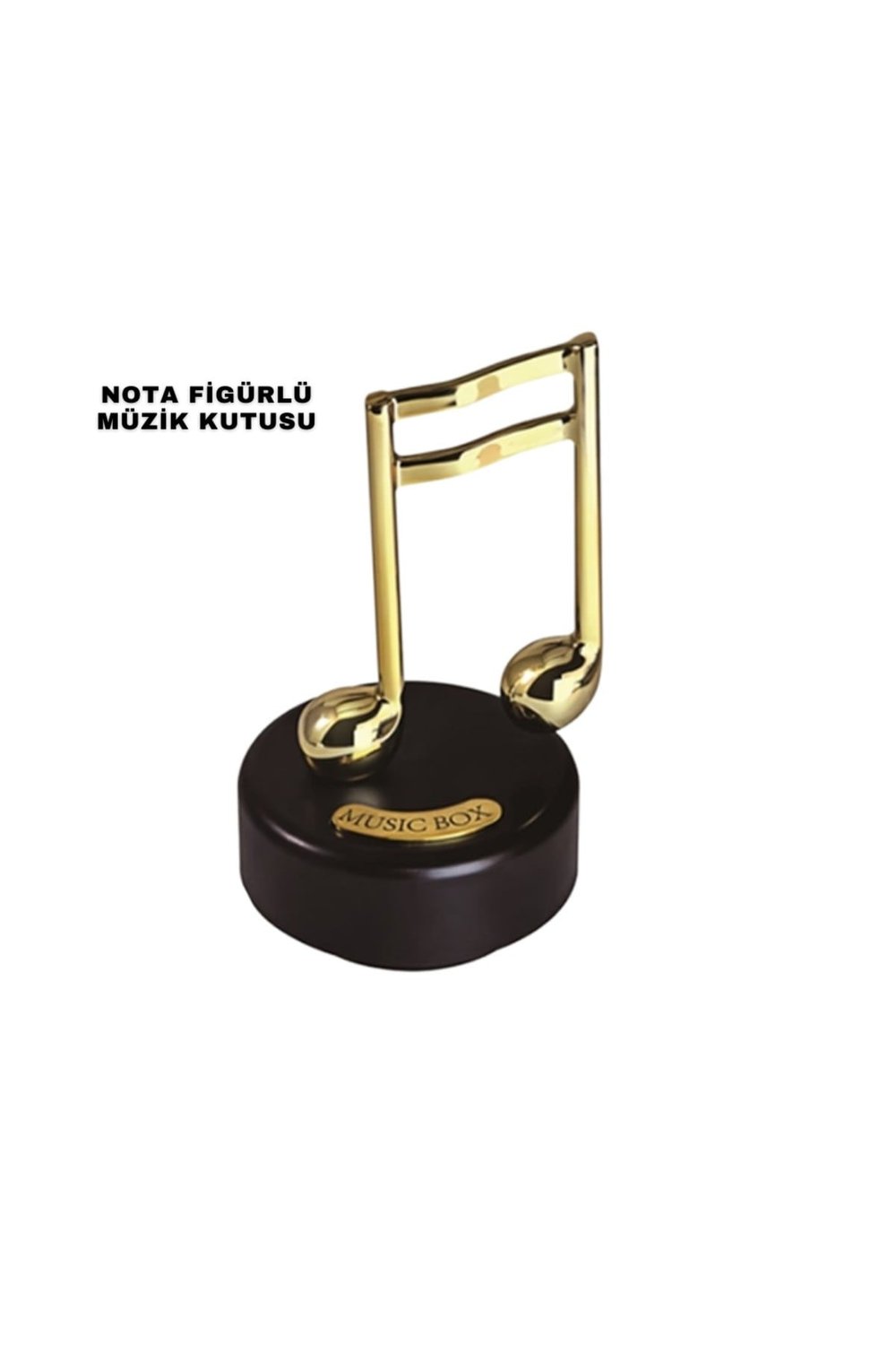 Altın Nota Figürlü Müzik Kutusu