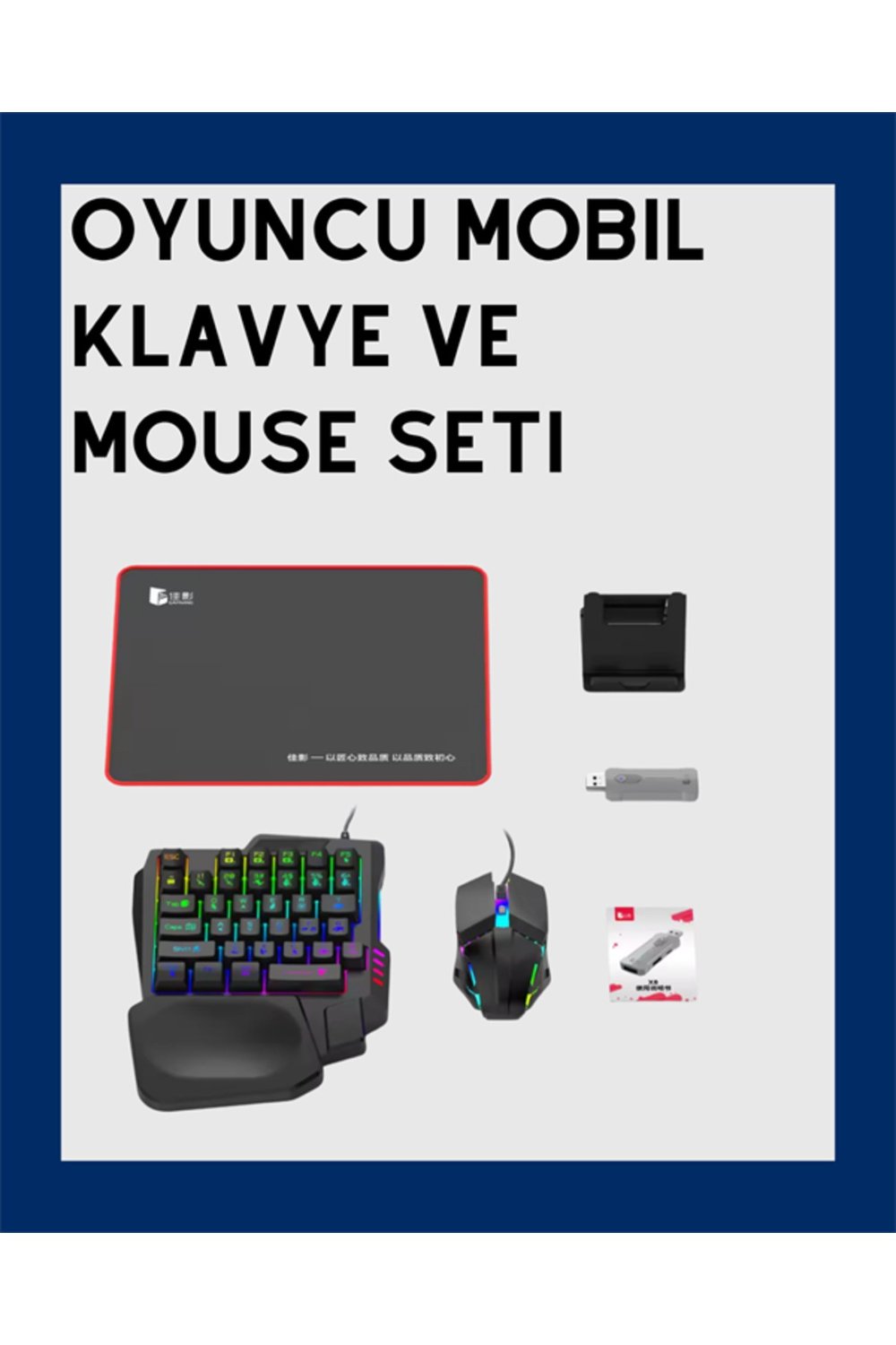 Android Uyumlu Klavye Mouse Oyun Seti – Gecikmesiz Bağlantı, Tak-Çalıştır Özellikli