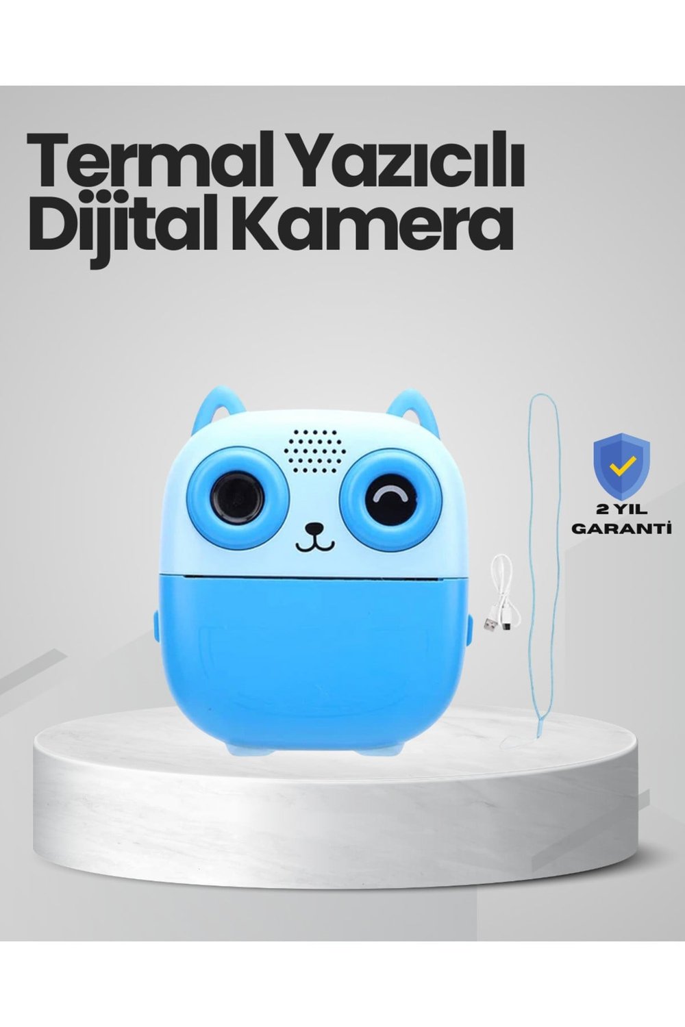 Anında Baskı Yapabilen Çocuk Fotoğraf Makinesi Hafıza Kart Destekli