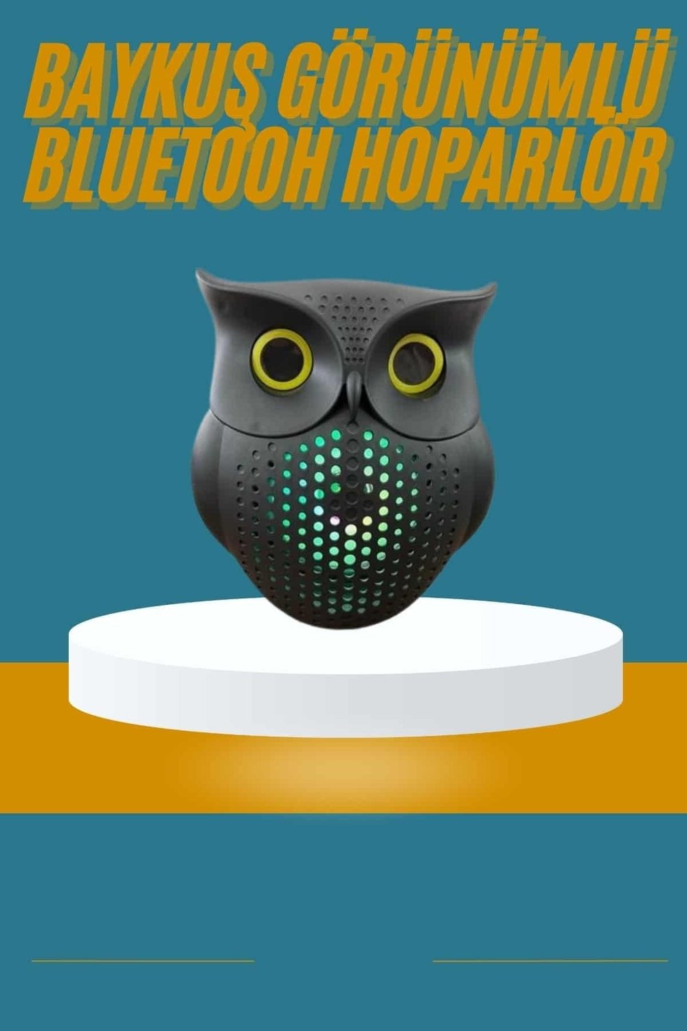 Baykuş Görünümlü Işıklı Bluetooth Speaker Bluetooth Hoparlör