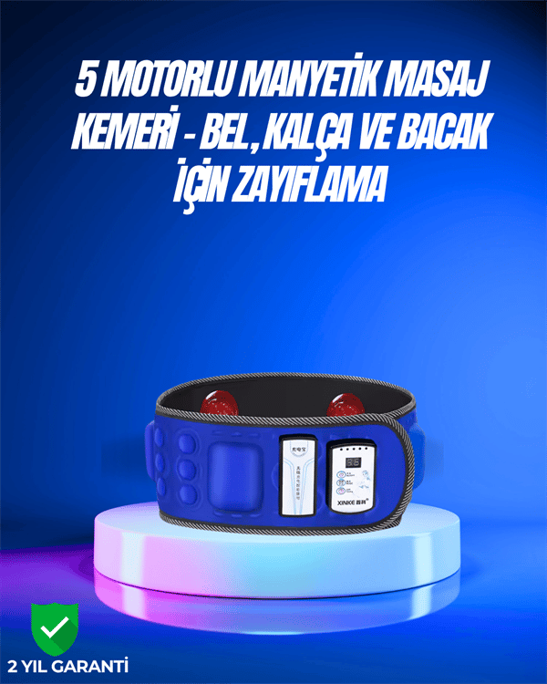 Bel, Kalça, Bacak ve Karın Bölgesi İçin 5 Motorlu Titreşimli Masaj Cihazı