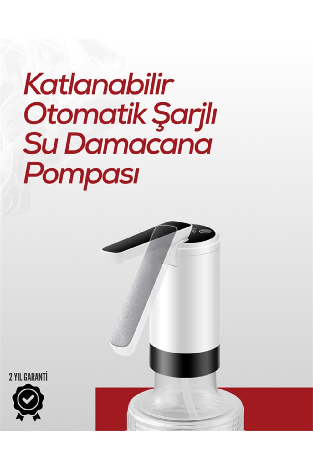 BFS 8000 mAh USB Şarjlı Su Pompası | Tek Tuşla Başlat/Durdur | Cam Damacana Uyumlu | Enerji Tasarruf