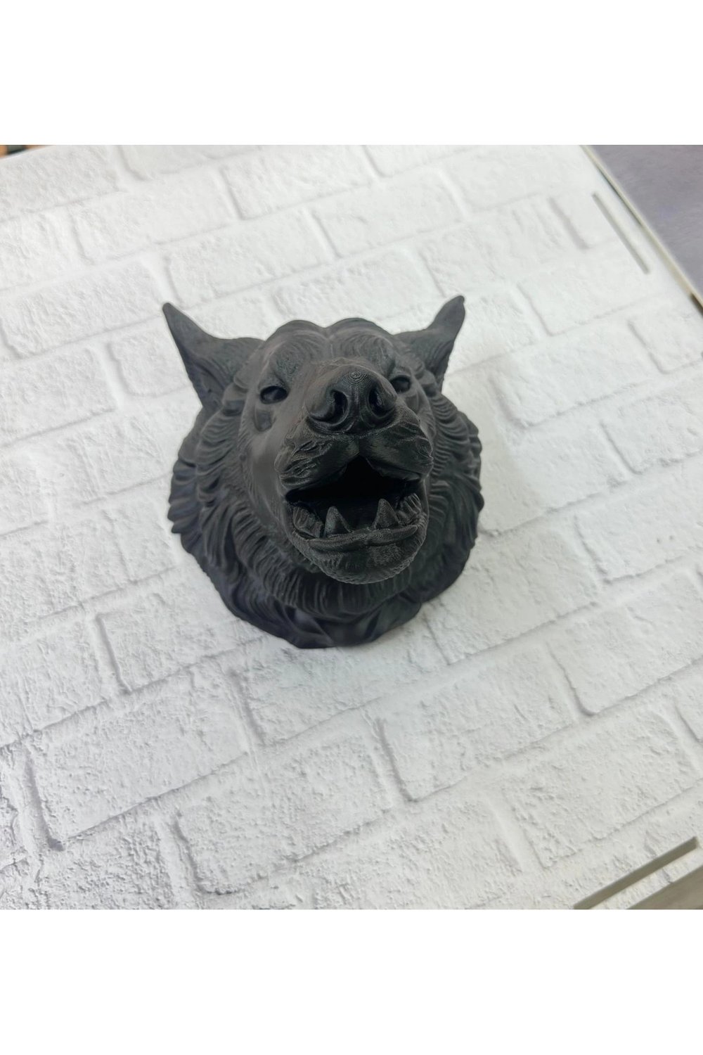 BFS Dekoratif Asılabilir Siyah Ayı Başı 3D Duvar Heykeli 25x19 cm