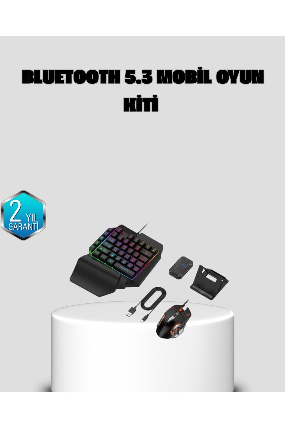 Bluetooth 5.3 Mobil Oyun Konsolu Dönüştürücü Seti 5 Parça Klavye Mouse Kit