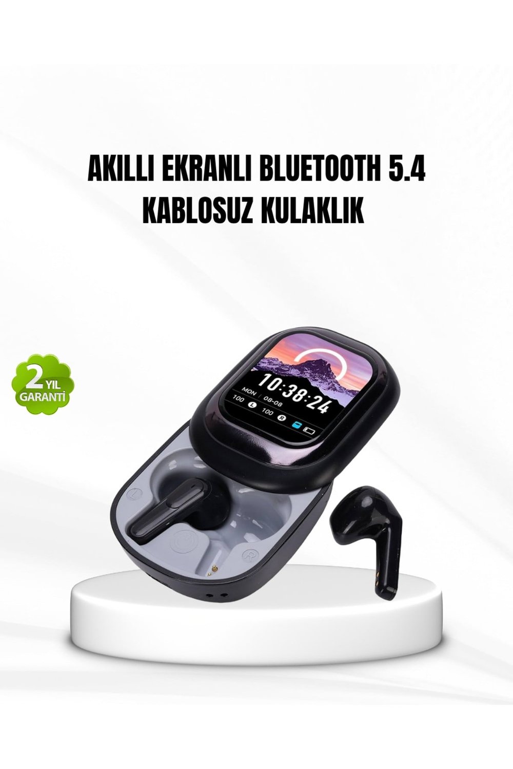 Bluetooth 5.4 Kulaklık – Gürültü Engelleme ve Akıllı Ekranlı Şarj Kutusu