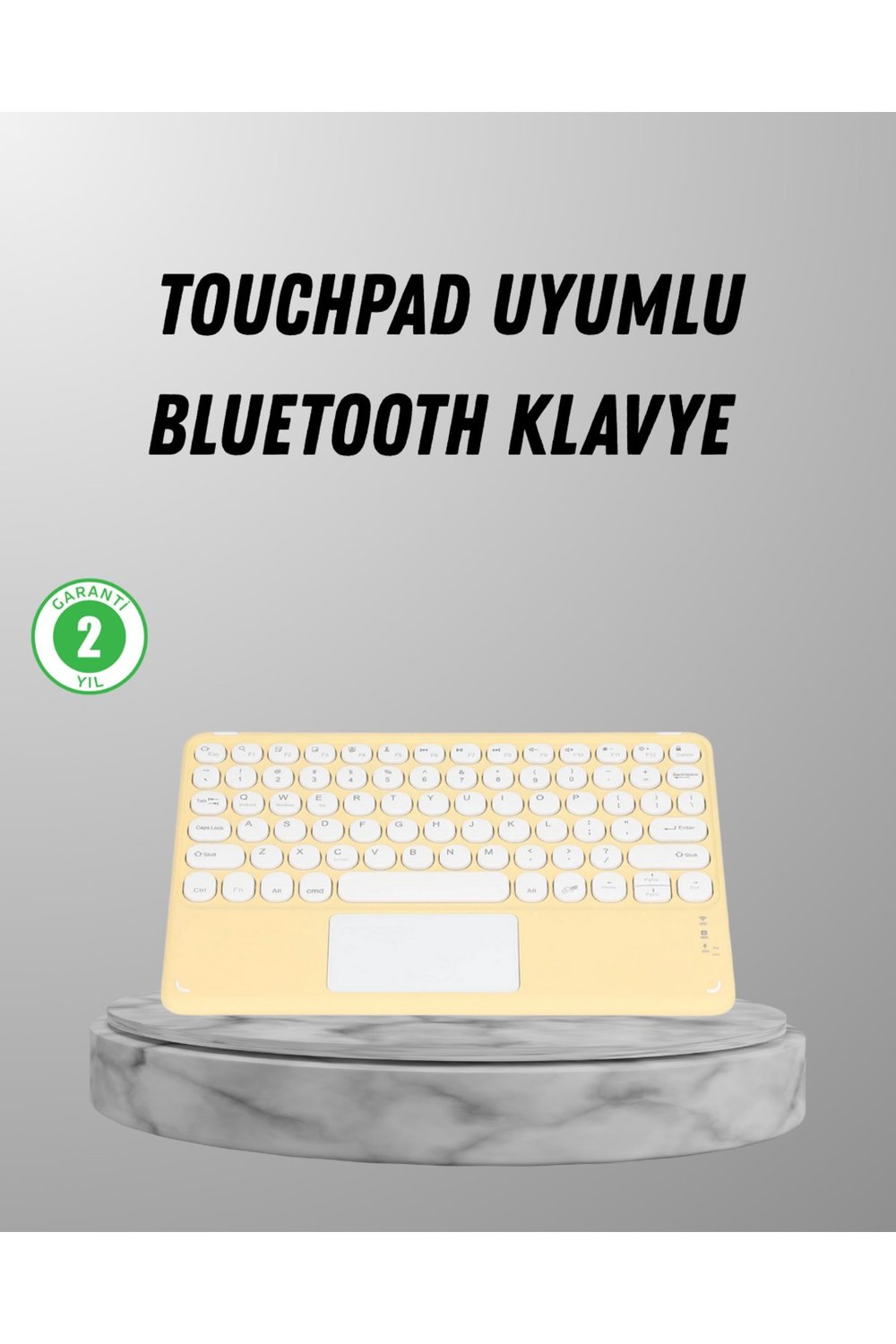 Bluetooth Klavye – Kablosuz, Sessiz Tuşlu, Android iOS Windows Uyumlu, Kompakt Taşınabilir Tasa