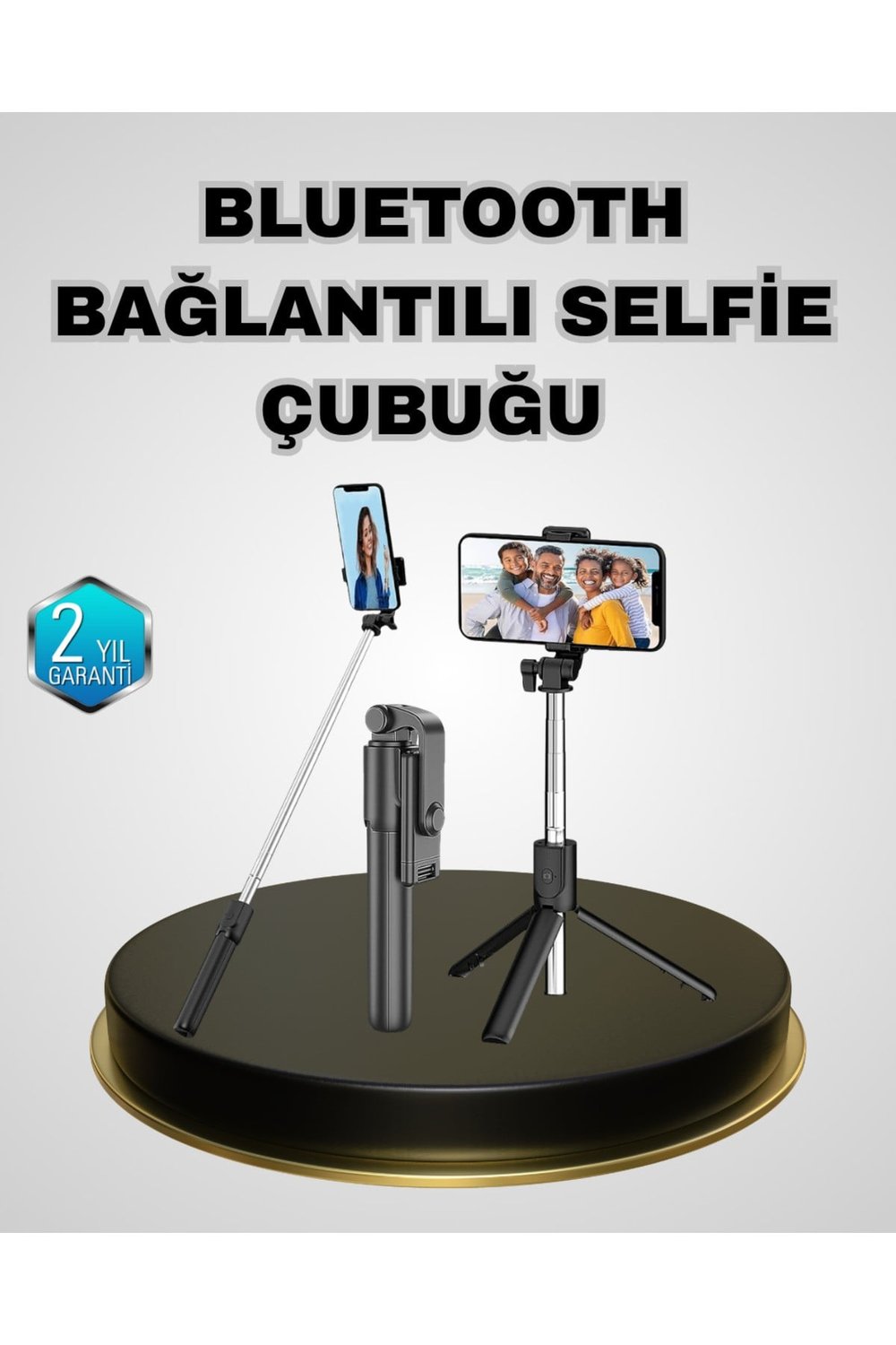 Bluetooth Selfie Çubuğu – Kablosuz, Hafif ve Yüksek Çözünürlüklü Çekim İçin