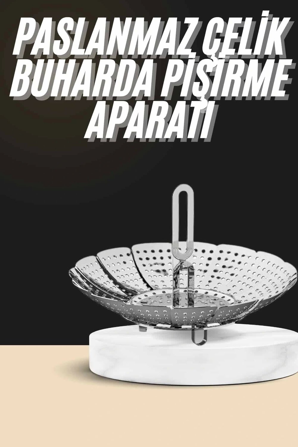 Buharda Pişirme Haşlama Aparatı Açılır Kapanır Paslanmaz Çelik Sebze Haşlama