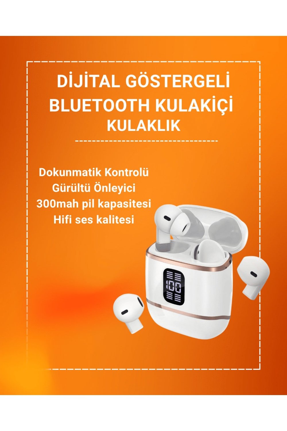 Çift Kulaklıklı Bluetooth Kulaklık – 4 Adet, ANC-ENC, Şarj Kutulu, Dijital Göstergeli