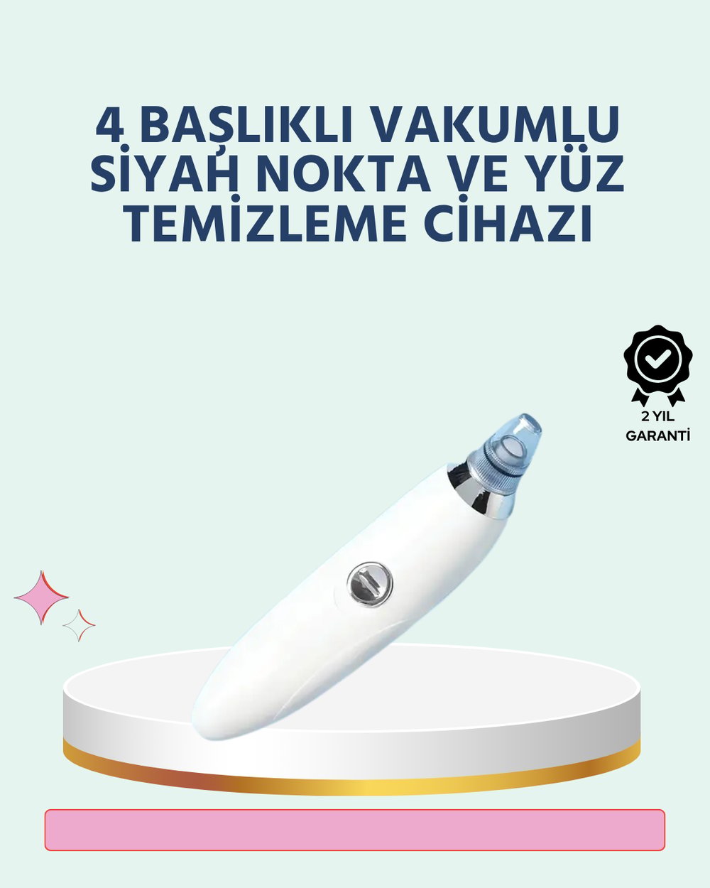 Cilt Dostu Vakumlu Siyah Nokta Temizleyici – Siyah Nokta, Yağ ve Makyaj Kalıntılarına Karşı