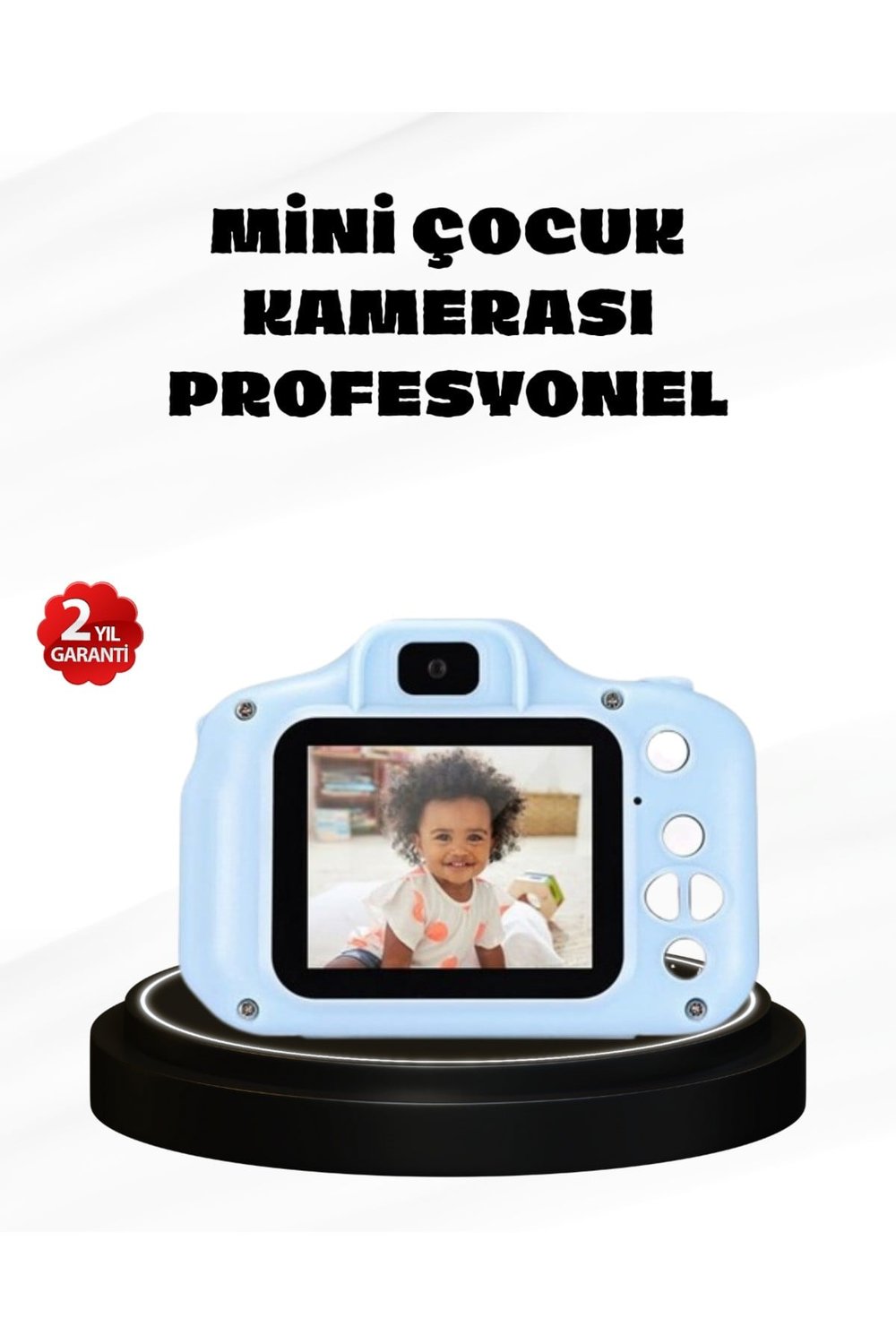 Çocuklar İçin Mini Dijital Kamera – 1080p HD, 2.0 İnç Ekran, Komik Filtreli ve Şarjlı