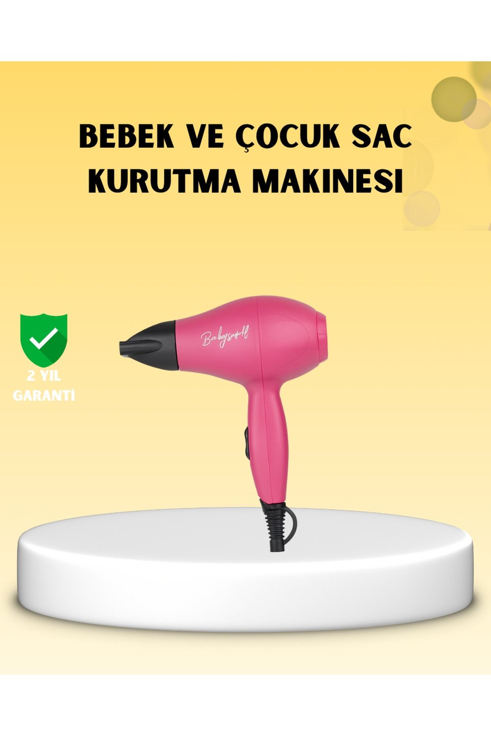 Çocuklara Özel Mini Fön Makinesi – 500/1000W Güç – Düşük Gürültü