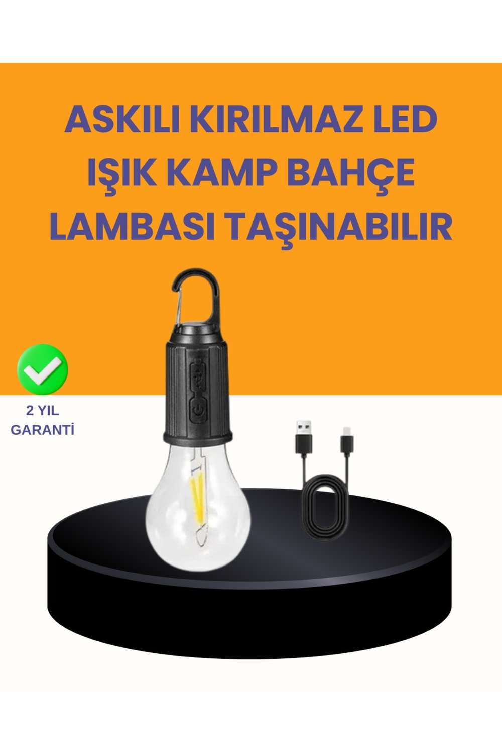 Çok Yönlü Asma Kancalı Kamp Işığı