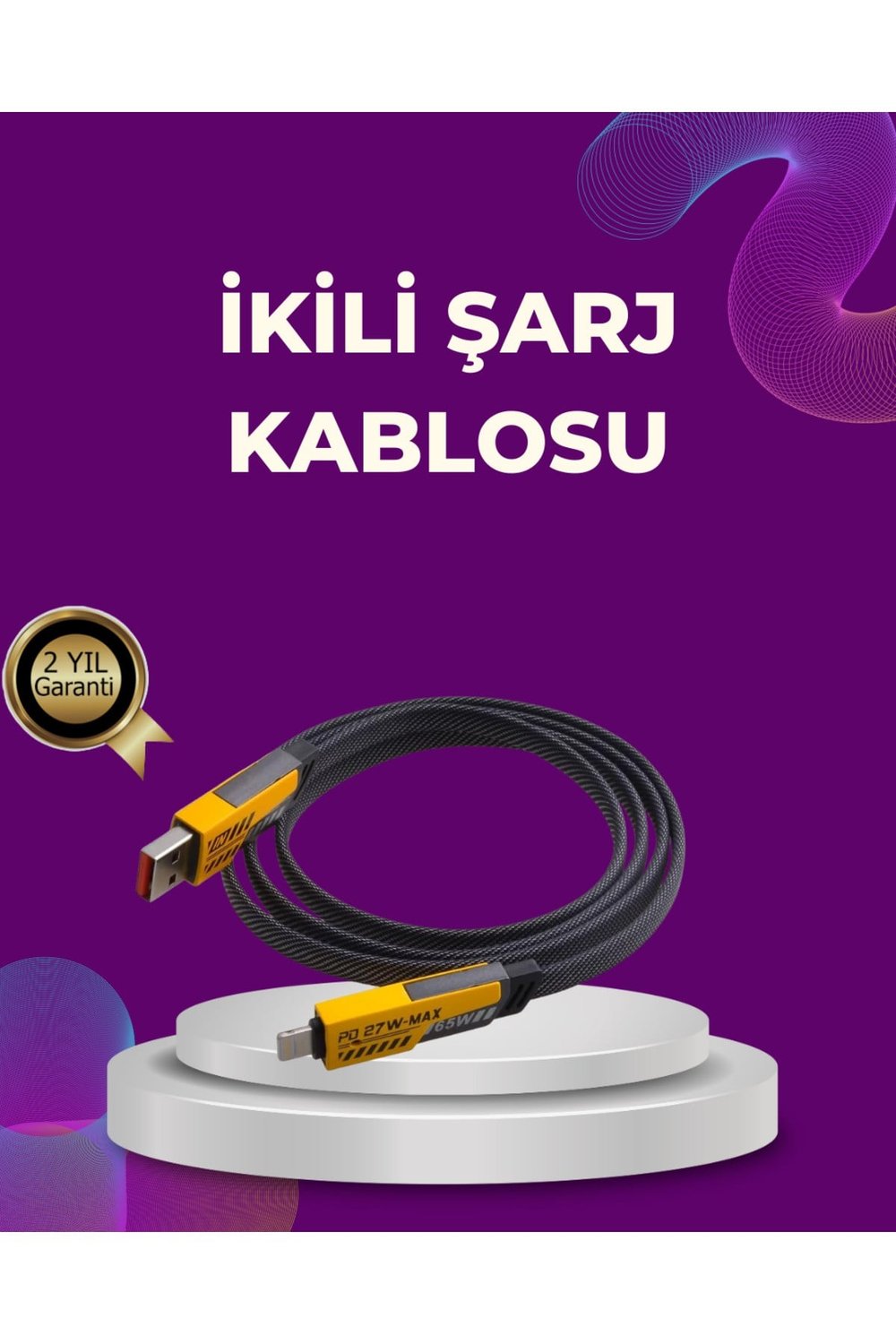 Dayanıklı 4’ü 1 Arada Çok Fonksiyonlu Hızlı Şarj Veri Kablosu