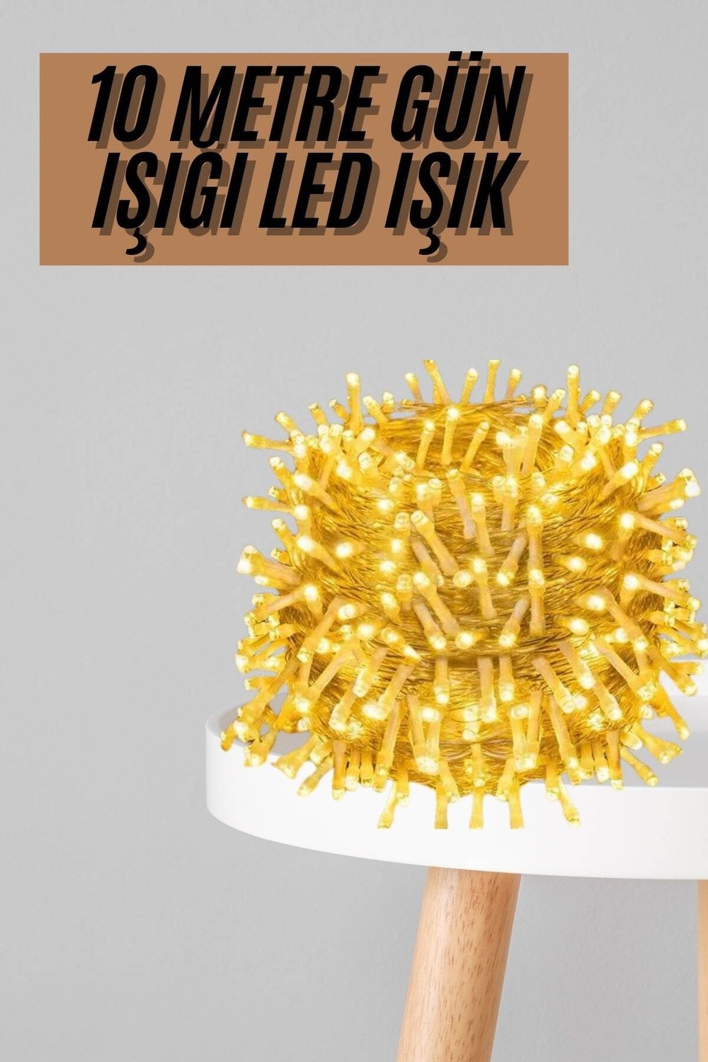 Dekoratif Peri Led 100 Ledli Gün Işığı Pilli 10 Metre Gün Işığı