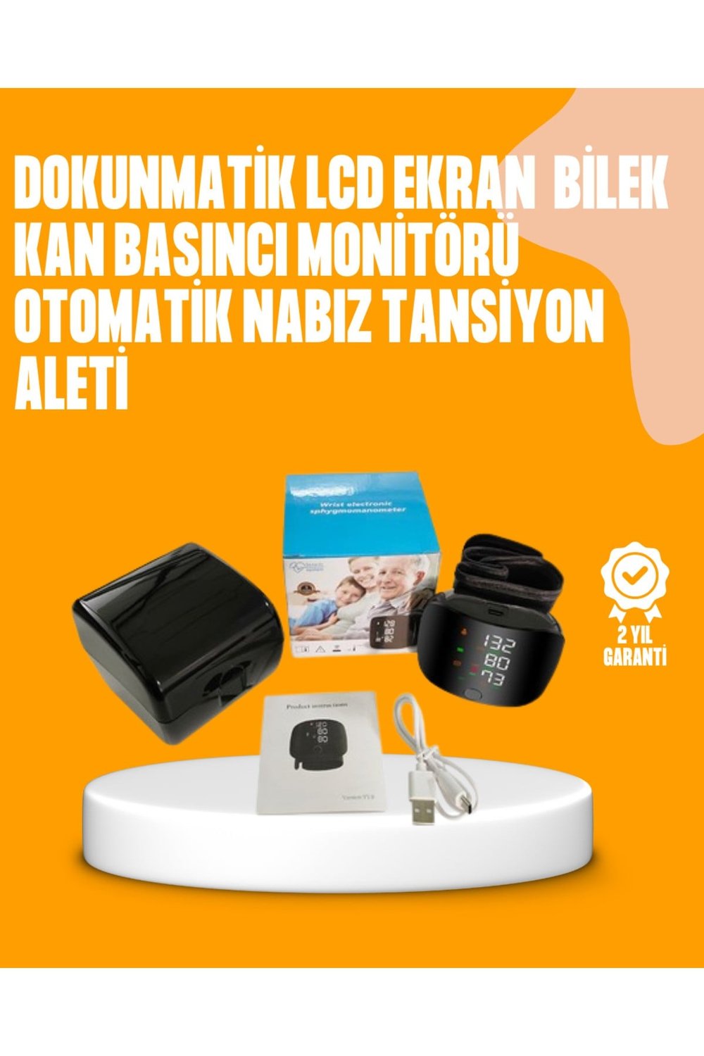 Dijital bilekten tansiyon ölçüm cihazı LCD