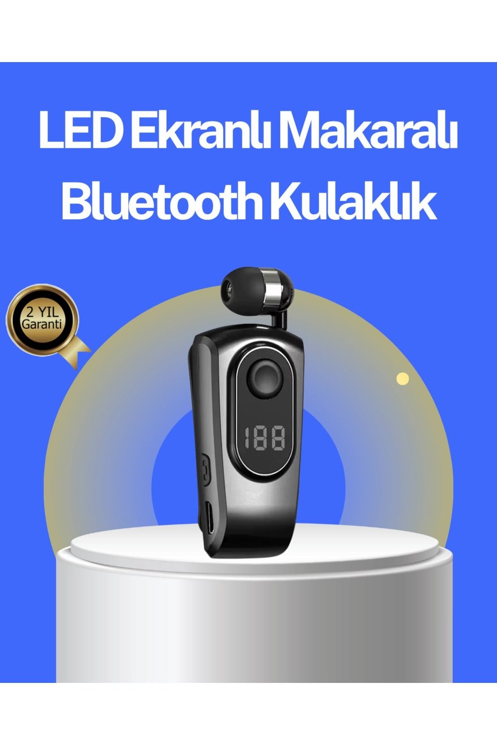 Dijital Ekranlı Bluetooth Kulaklık – Titreşimli Bildirim, 25 Saat Kullanım