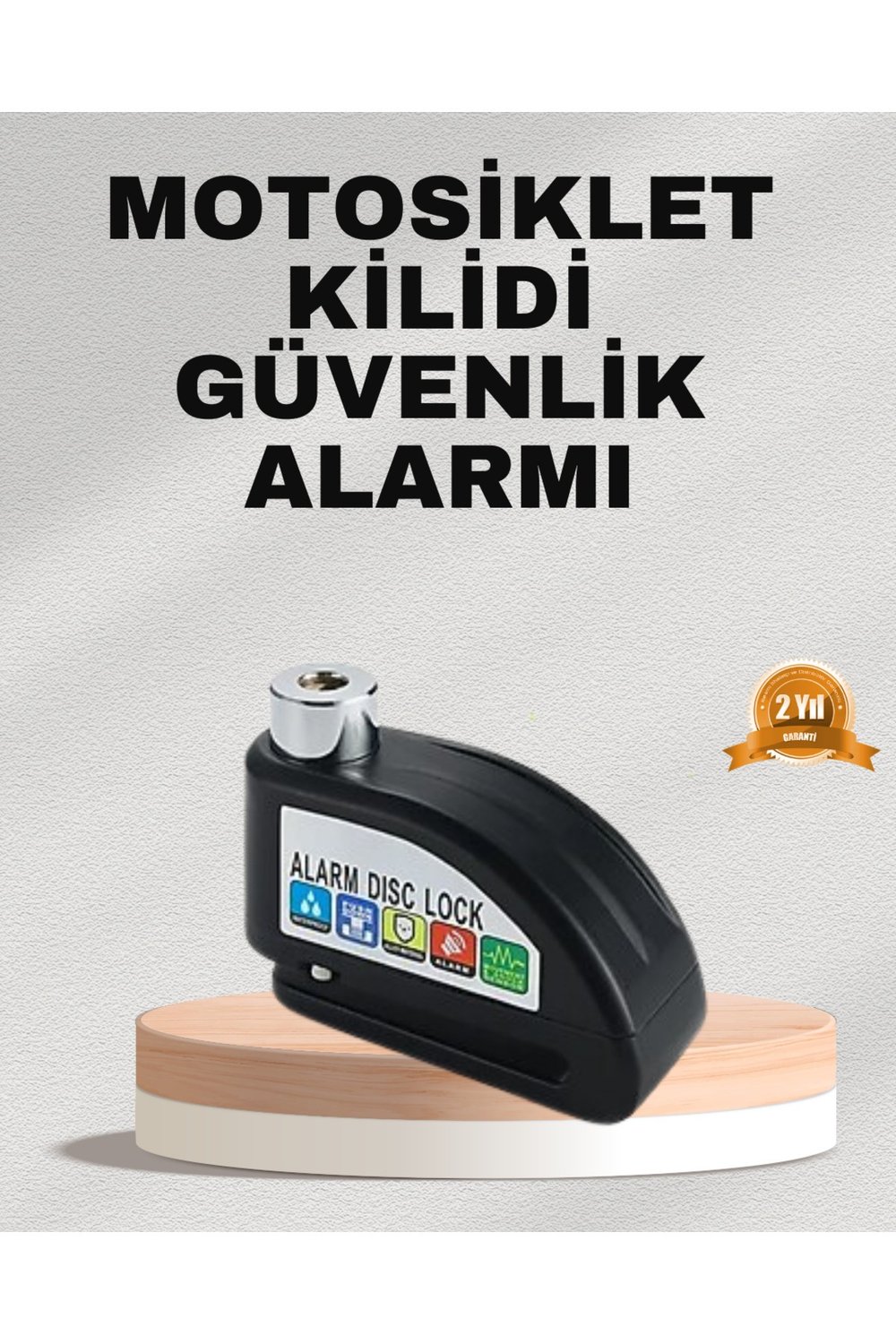 Ekonomik Alarm Disk Kilidi Motosiklet Scooter Bisiklet Güvenlik
