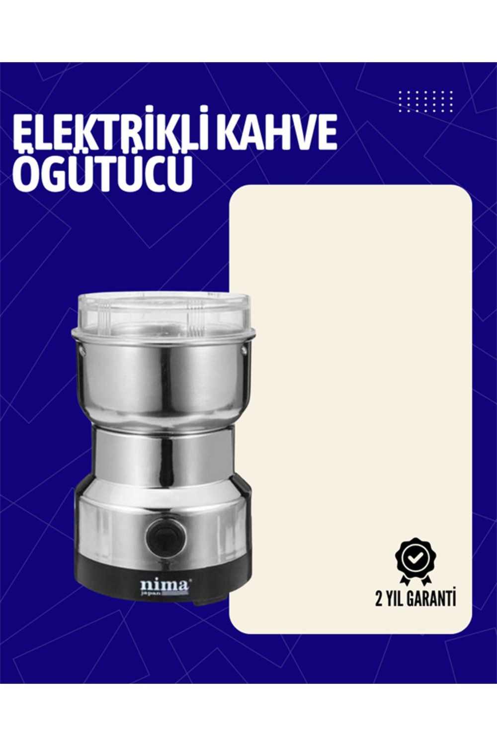 Elektrikli Sessiz Kahve Öğütücü | Çok Fonksiyonlu, 200W, AB Fişli, Kolay Temizlenir