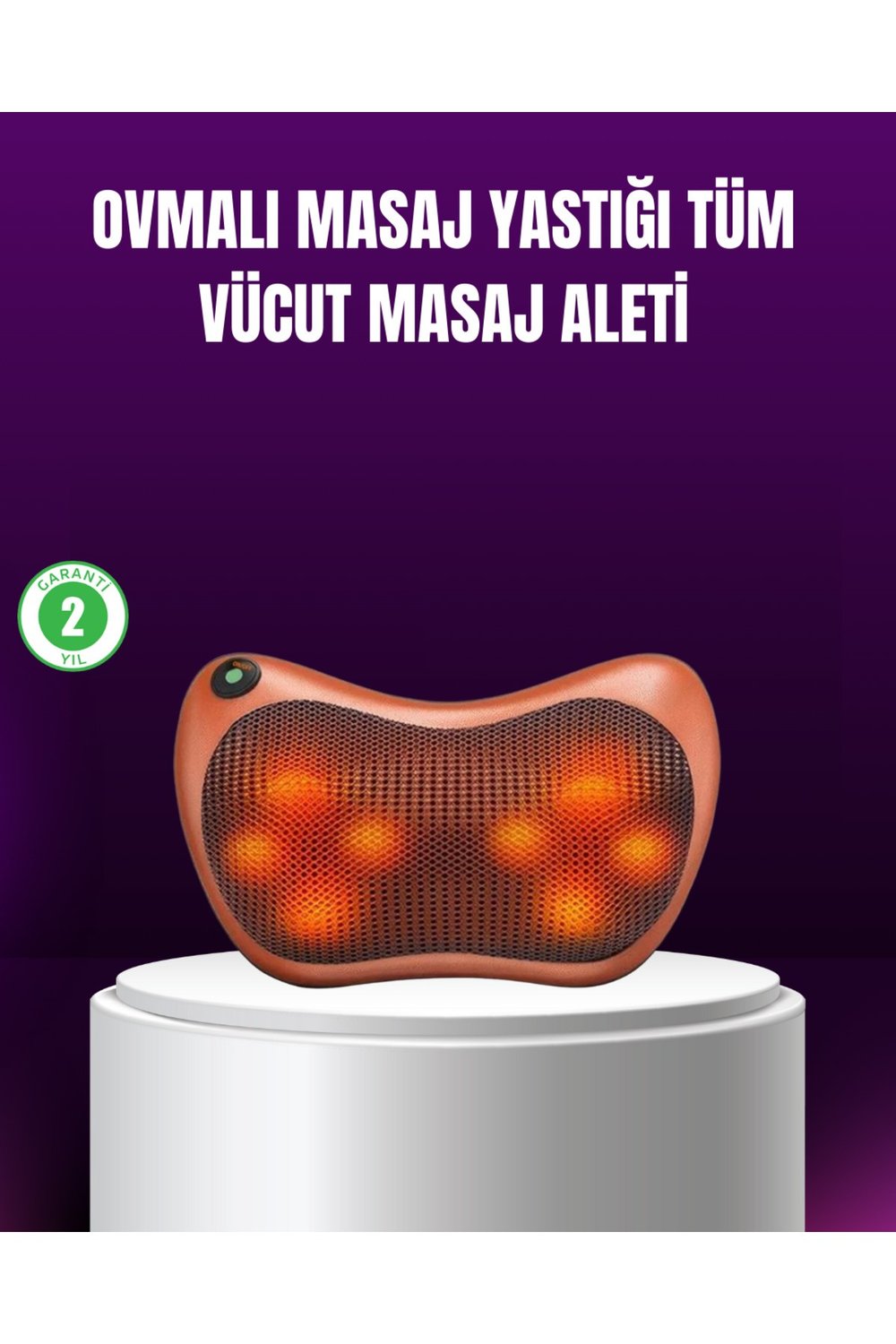 Ergonomik Derin Yoğurmalı Boyun Bel Sırt Masaj Cihazı Priz Çakmak Girişli