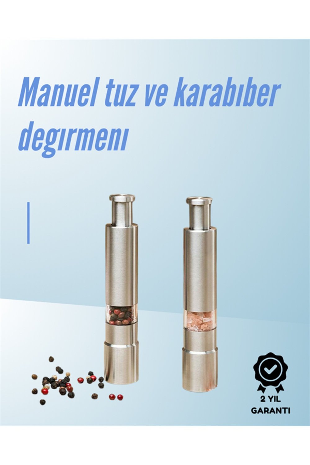 Ergonomik Tasarımlı, Nem Geçirmez Kapaklı Baharat Öğütücü