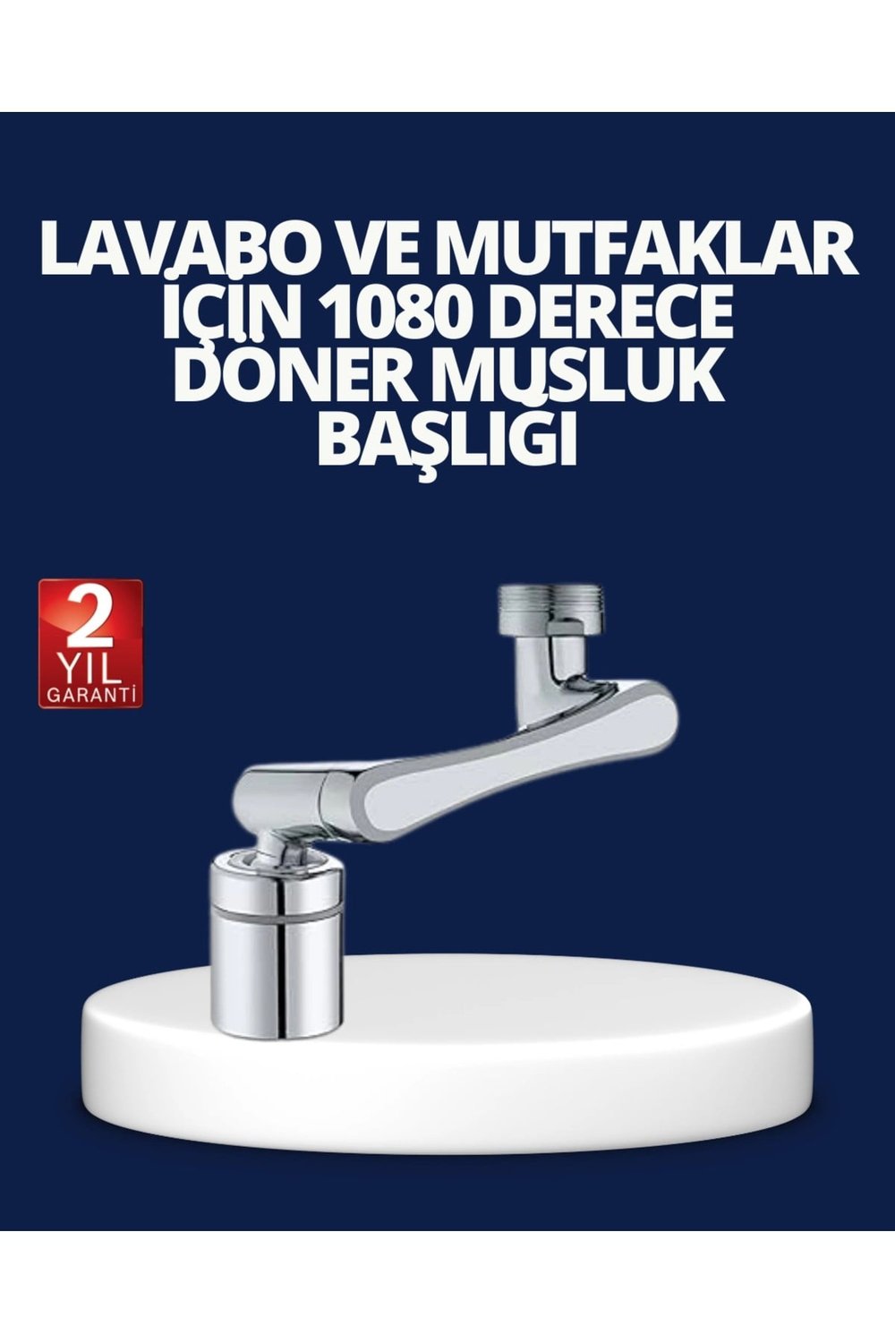 Esnek 1080° Musluk Başlığı 3 Eklemli Hareketli Su Modlu Lavabo Atı
